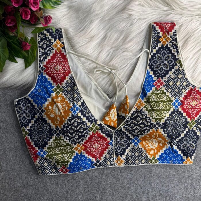 Rayon Cotton Special  Traditional  Navratri Blouse - Image 2