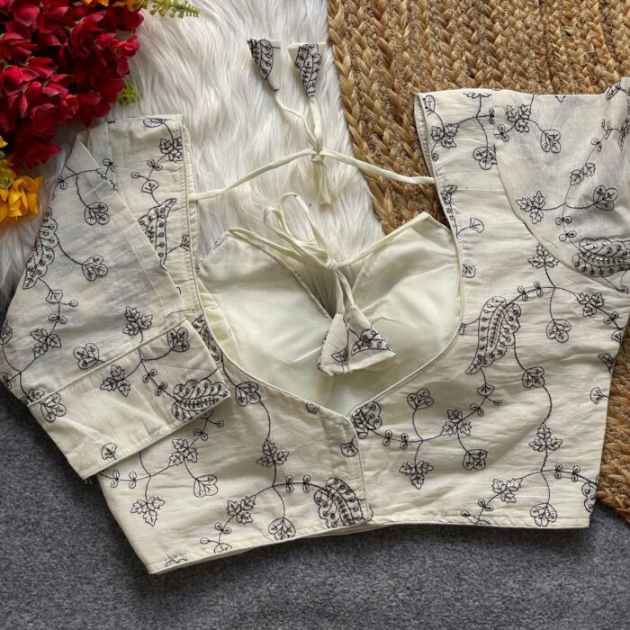 KHADI ORIGINAL KHADI COTTON HALTER NECK BLOUSE - Image 3
