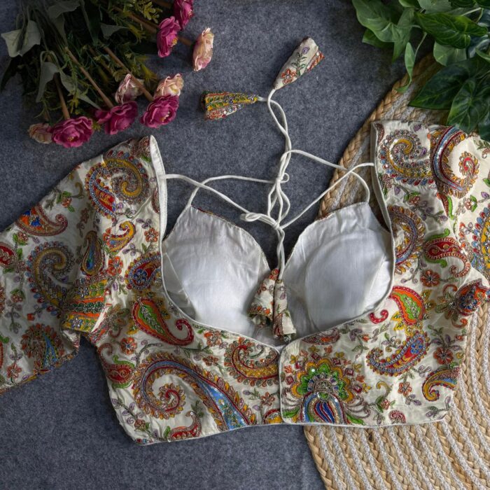 Heavy Pure Crepe Traditional Blouse - Image 3