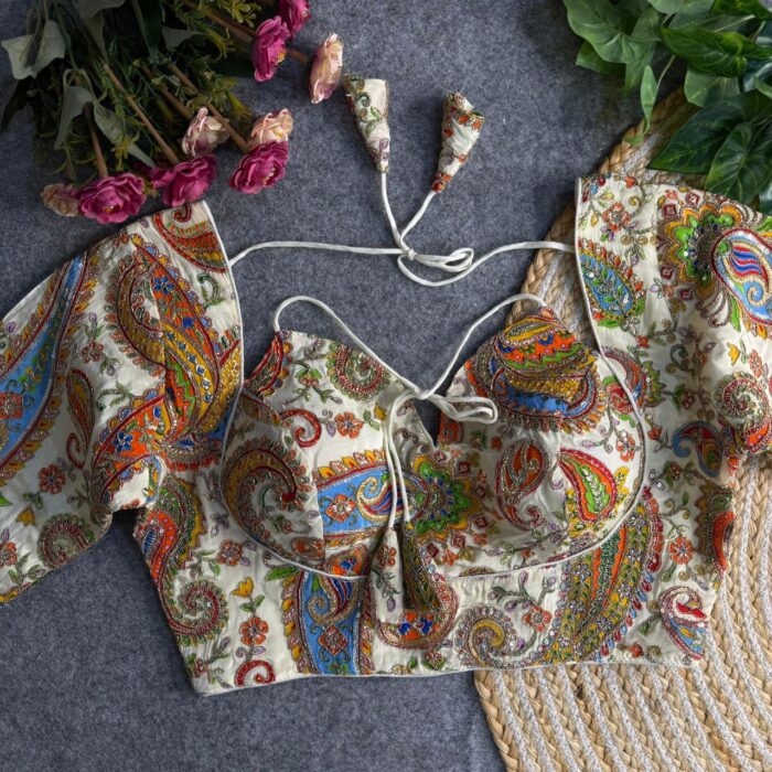 Heavy Pure Crepe Traditional Blouse