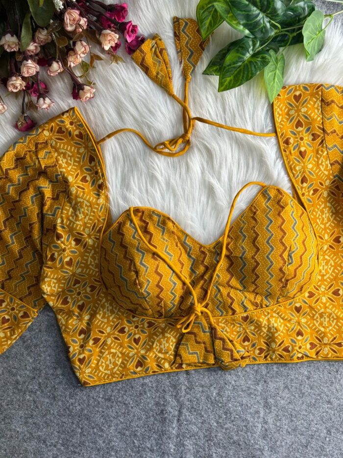 Original Ajrakh Cotton Halter Neck Blouse