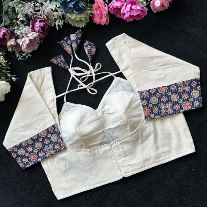 Khadi Cotton Mumtaz Style Blouse - Image 2