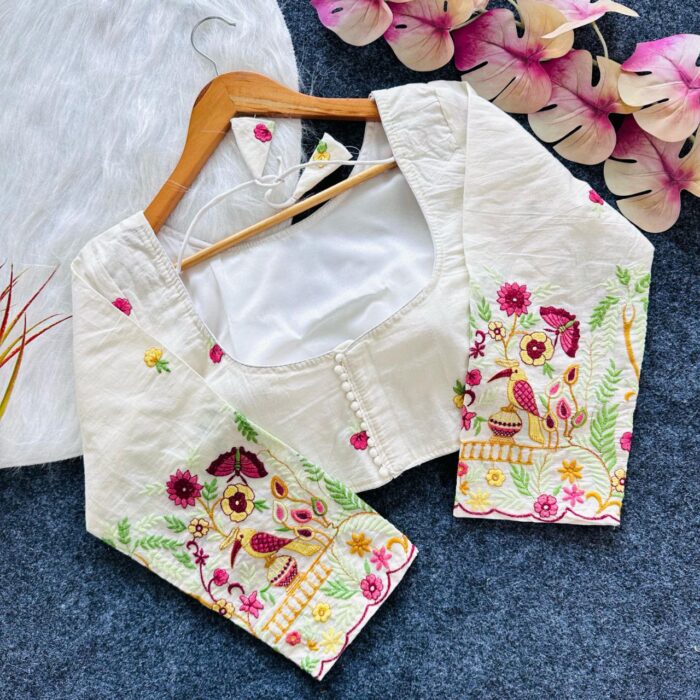 Summer Special Khadi Cotton Blouse - Image 2