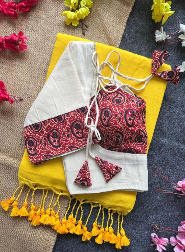 Khadi Cotton Saree & Blouse Set