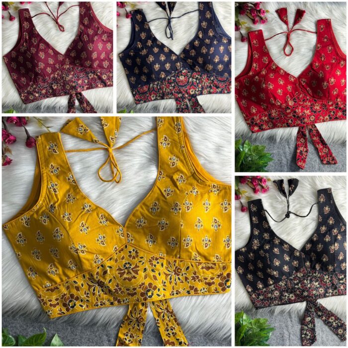 Ajrakh Printed Pure Cotton Blouses - Image 5
