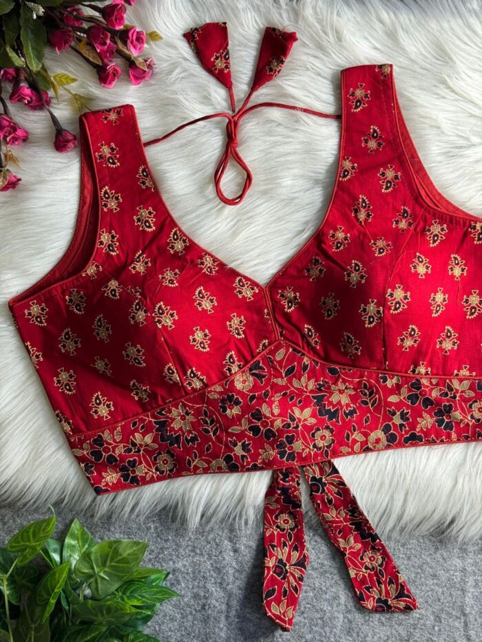 Ajrakh Printed Pure Cotton Blouses