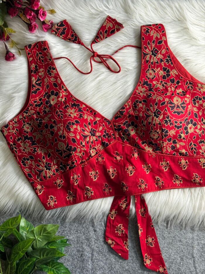 Ajrakh Printed Pure Cotton Blouses - Image 2