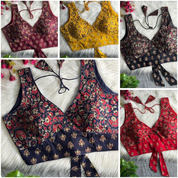 Ajrakh Printed Pure Cotton Blouses - Image 3
