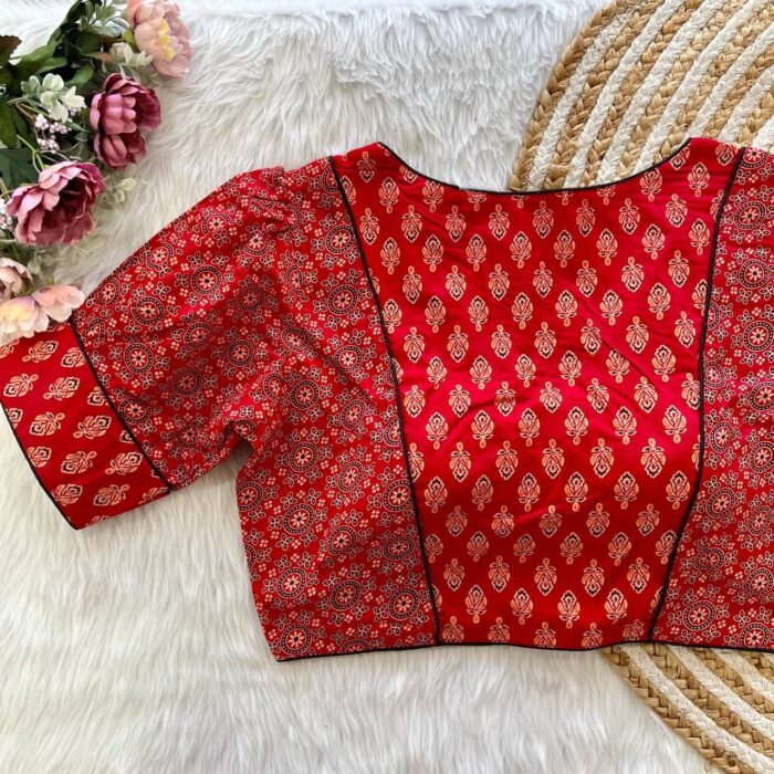 Ajrakh Cotton Tranding Blouse - Image 2