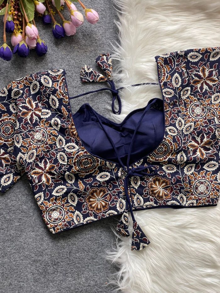 Ajrakh Cotton Halter Neck Blouse - Image 2