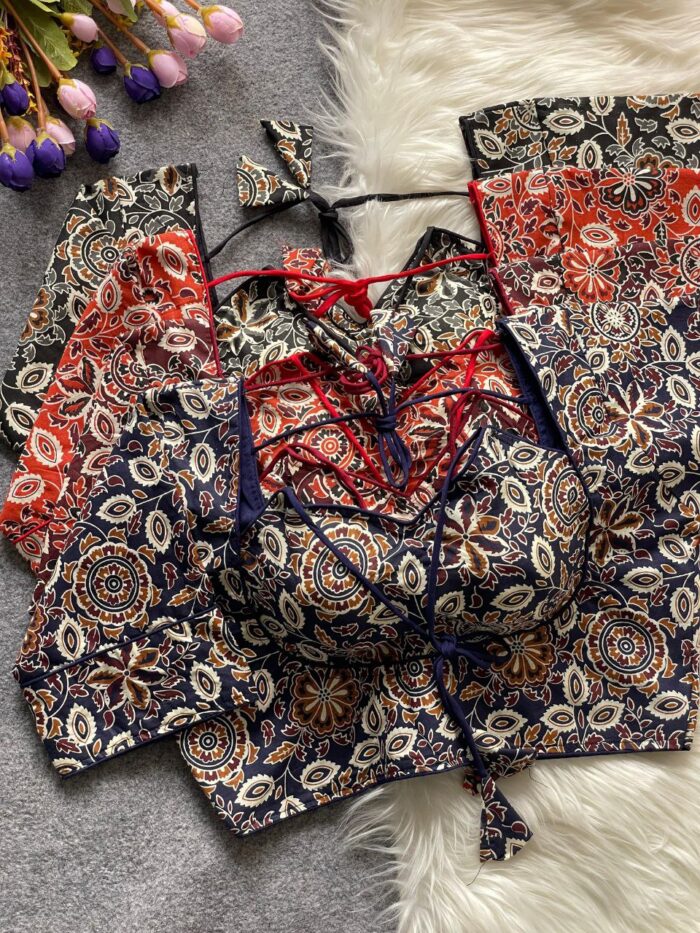 Ajrakh Cotton Halter Neck Blouse - Image 3