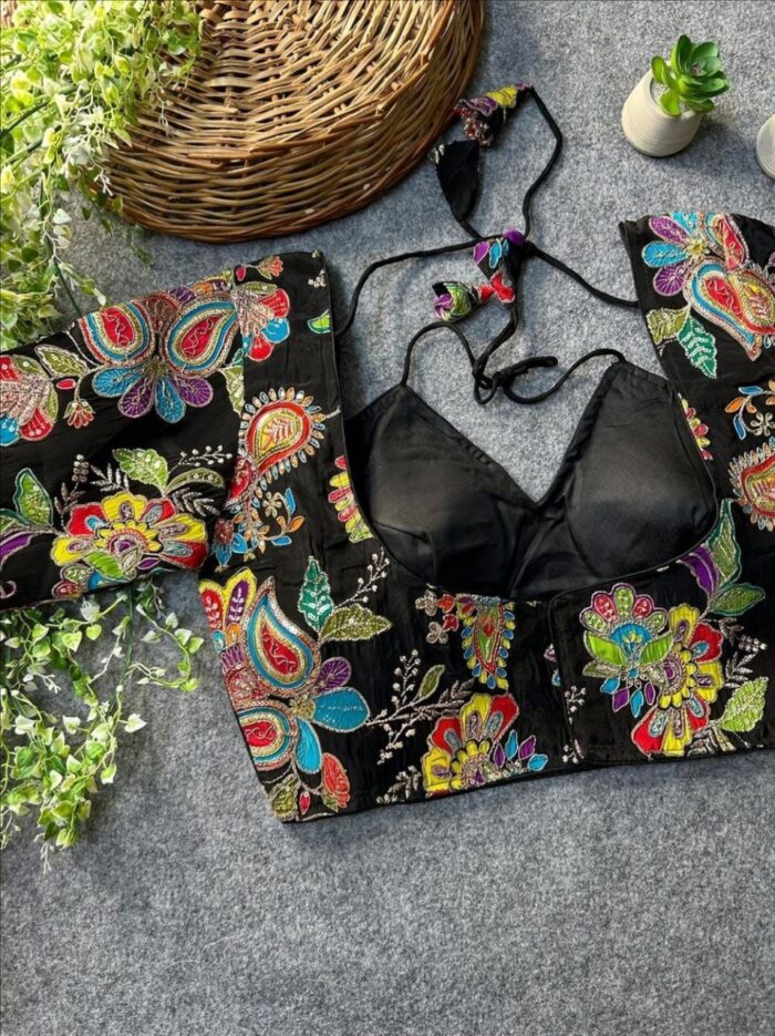 Heavy Chinon Position Print Wedding Blouse - Image 2